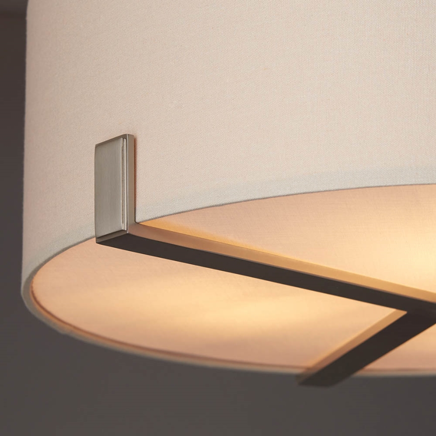 Endon 95834 - Chandelier on a pole HAYFIELD 3xE27/40W/230V matte chrome/beige