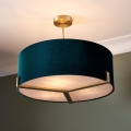Endon 95839 - Chandelier on a pole HAYFIELD 3xE27/40W/230V brass/green