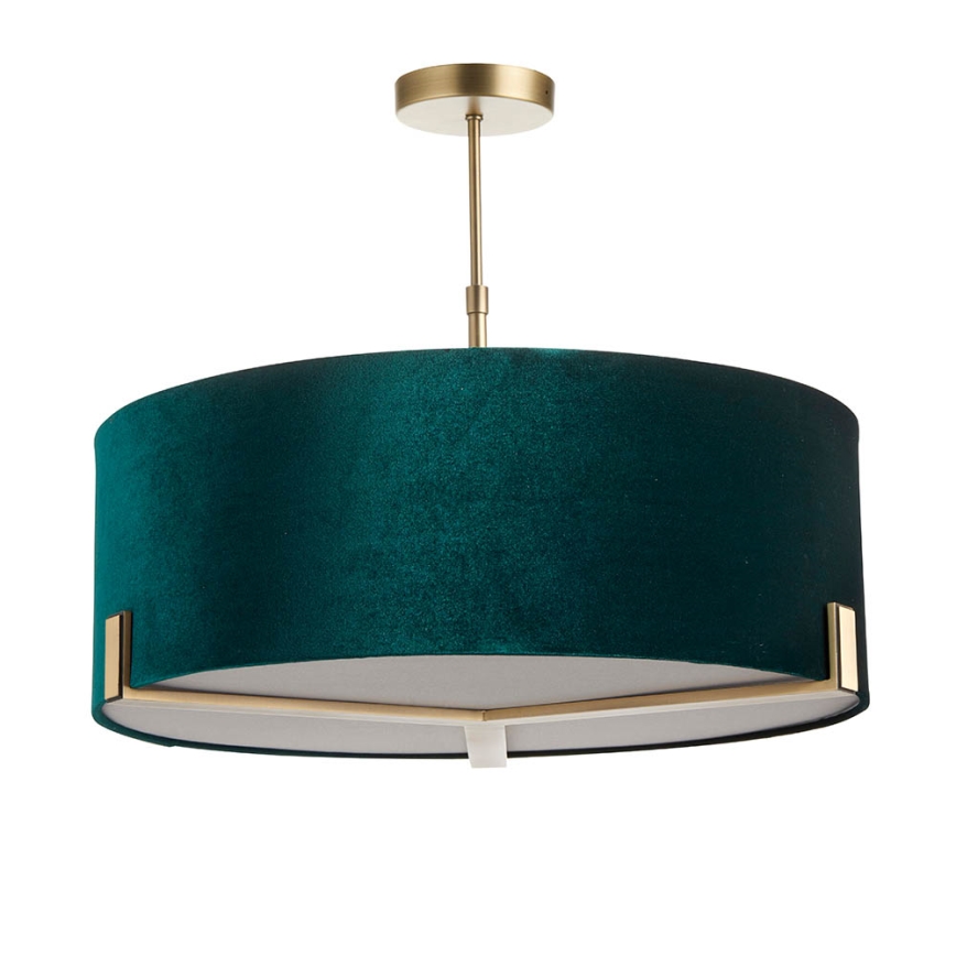 Endon 95839 - Chandelier on a pole HAYFIELD 3xE27/40W/230V brass/green
