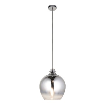 Endon 96442 - Chandelier on a string PANTHER 1xE27/10W/230V shiny chrome/smoky