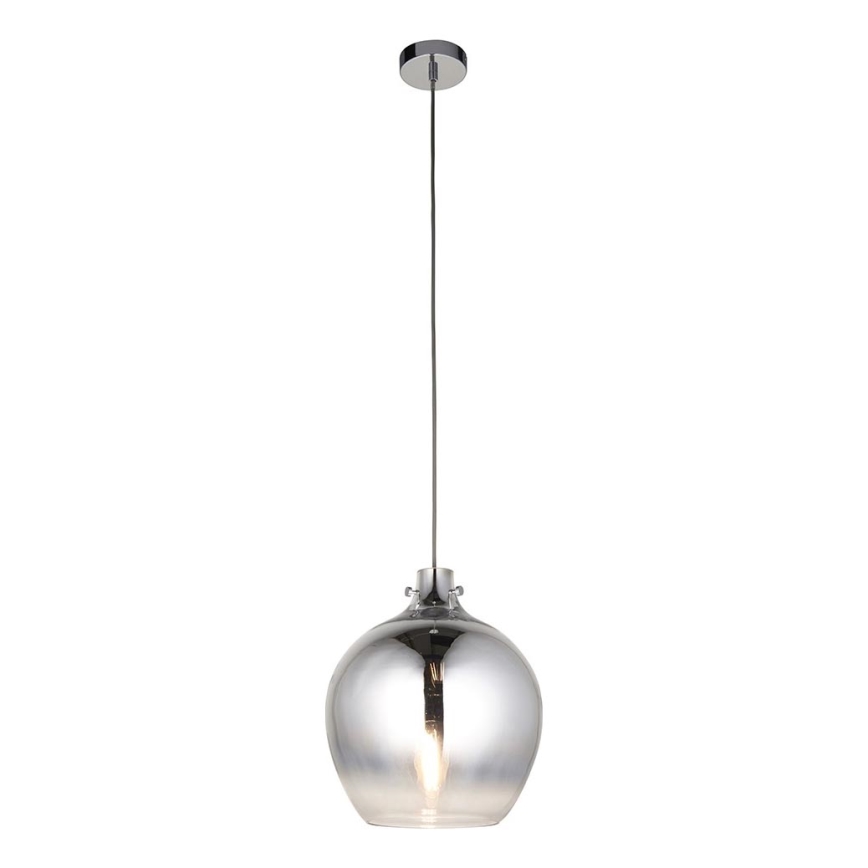 Endon 96442 - Chandelier on a string PANTHER 1xE27/10W/230V shiny chrome/smoky