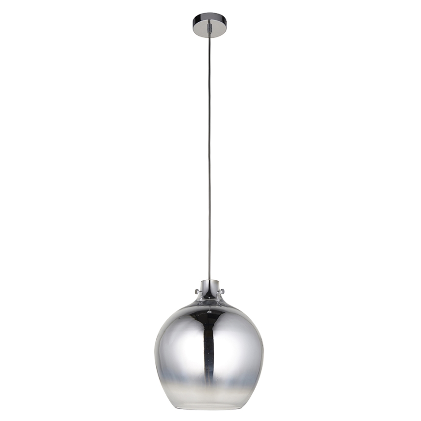 Endon 96442 - Chandelier on a string PANTHER 1xE27/10W/230V shiny chrome/smoky