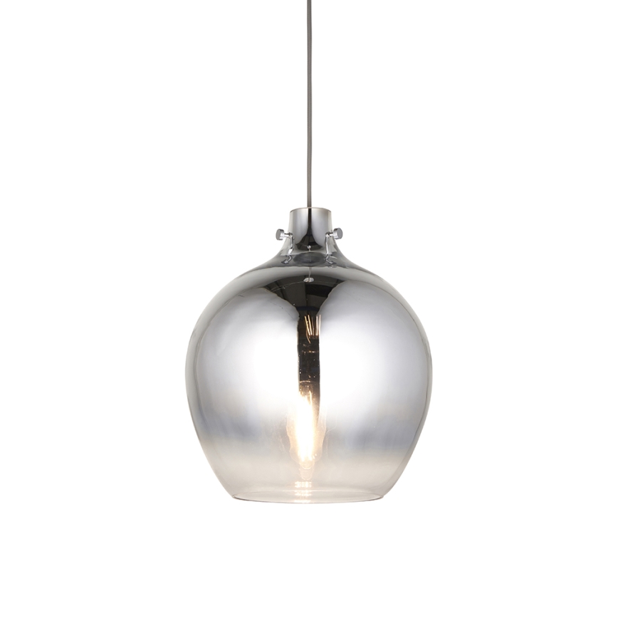 Endon 96442 - Chandelier on a string PANTHER 1xE27/10W/230V shiny chrome/smoky