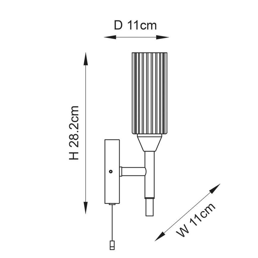 Endon 97171 - Bathroom wall light NATORI 1xG9/3W/230V IP44 shiny chrome
