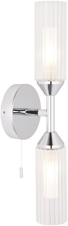 Endon 97172 - Bathroom wall light NATORI 2xG9/3W/230V IP44 polished chrome
