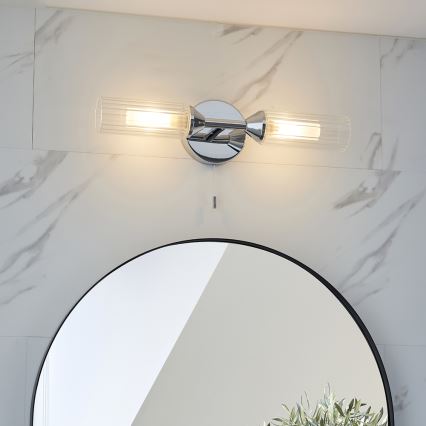 Endon 97172 - Bathroom wall light NATORI 2xG9/3W/230V IP44 polished chrome