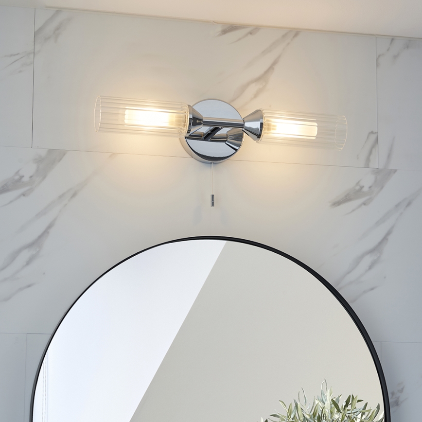 Endon 97172 - Bathroom wall light NATORI 2xG9/3W/230V IP44 polished chrome