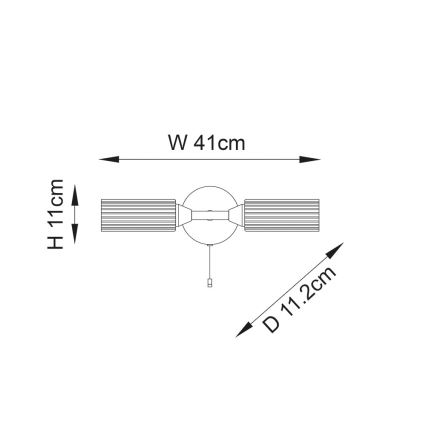 Endon 97172 - Bathroom wall light NATORI 2xG9/3W/230V IP44 polished chrome