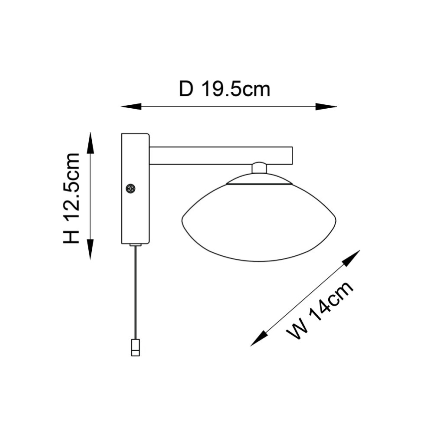 Endon 97181 - Bathroom wall light MOBIAS 1xG9/3W/230V IP44 polished chrome