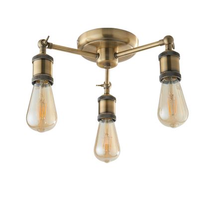 Endon 97243 - Spotlight HAL 3xE27/10W/230V brass
