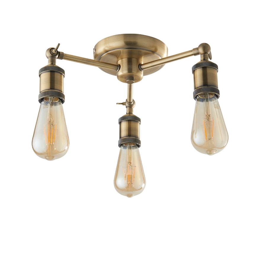 Endon 97243 - Spotlight HAL 3xE27/10W/230V brass