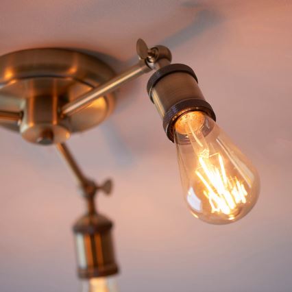 Endon 97243 - Spotlight HAL 3xE27/10W/230V brass