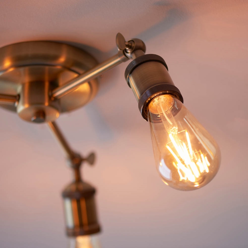 Endon 97243 - Spotlight HAL 3xE27/10W/230V brass
