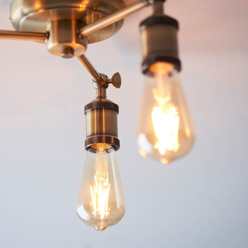 Endon 97243 - Spotlight HAL 3xE27/10W/230V brass