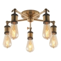 Endon 97244 - Spotlight HAL 5xE27/10W/230V brass