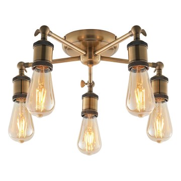 Endon 97244 - Spotlight HAL 5xE27/10W/230V brass