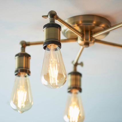 Endon 97244 - Spotlight HAL 5xE27/10W/230V brass