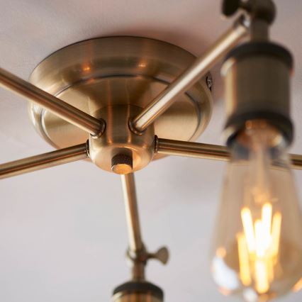 Endon 97244 - Spotlight HAL 5xE27/10W/230V brass