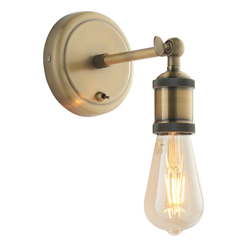 Endon 97245 - HAL Wall-Mounted Spotlight 1xE27/10W/230V, Brass