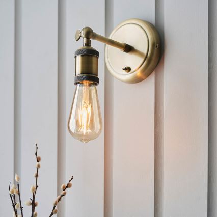 Endon 97245 - HAL Wall-Mounted Spotlight 1xE27/10W/230V, Brass