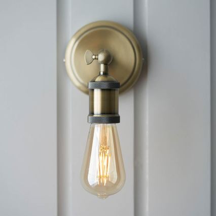 Endon 97245 - HAL Wall-Mounted Spotlight 1xE27/10W/230V, Brass