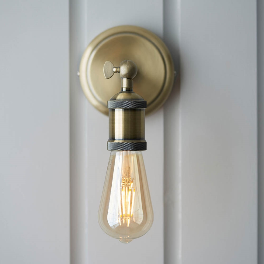 Endon 97245 - HAL Wall-Mounted Spotlight 1xE27/10W/230V, Brass
