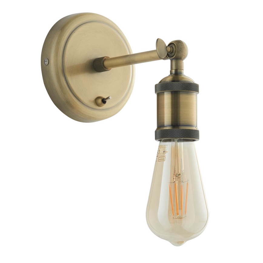 Endon 97245 - HAL Wall-Mounted Spotlight 1xE27/10W/230V, Brass