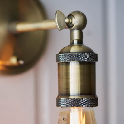Endon 97245 - HAL Wall-Mounted Spotlight 1xE27/10W/230V, Brass