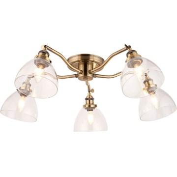 Endon 97248 - HANSEN 5xE14/7W/230V brass spotlight