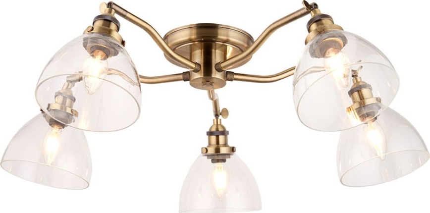 Endon 97248 - HANSEN 5xE14/7W/230V brass spotlight