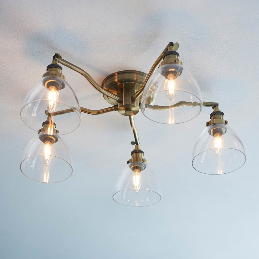 Endon 97248 - HANSEN 5xE14/7W/230V brass spotlight