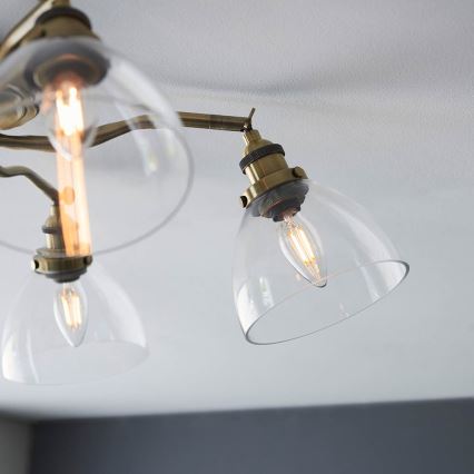 Endon 97248 - HANSEN 5xE14/7W/230V brass spotlight