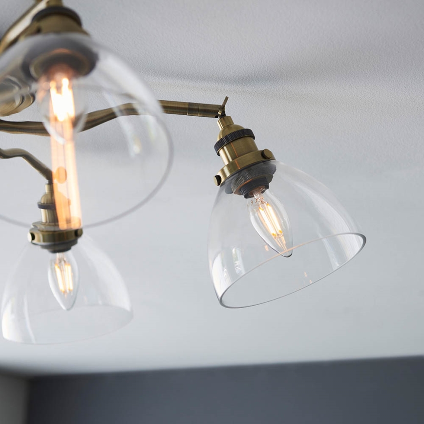 Endon 97248 - HANSEN 5xE14/7W/230V brass spotlight