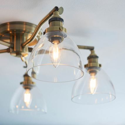 Endon 97248 - HANSEN 5xE14/7W/230V brass spotlight