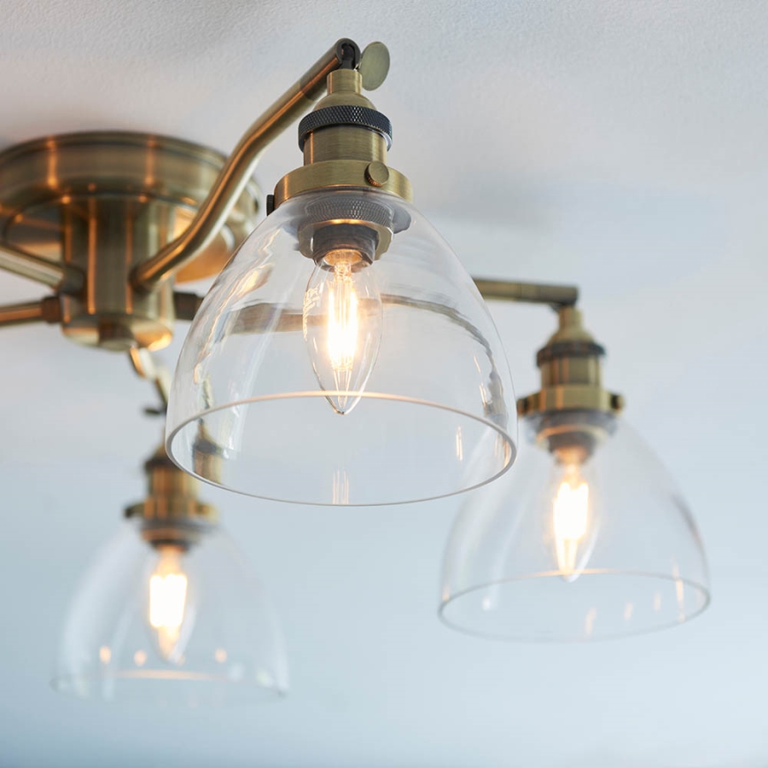 Endon 97248 - HANSEN 5xE14/7W/230V brass spotlight