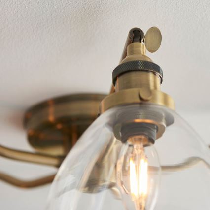Endon 97248 - HANSEN 5xE14/7W/230V brass spotlight