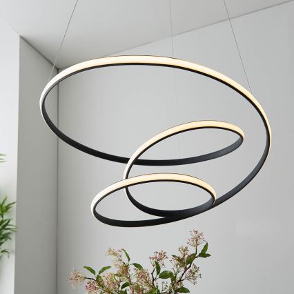 Endon 97632 - DUNE Cable-Suspended LED Pendant LED/47.5W/230V 3000K Black
