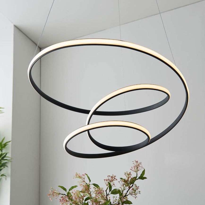Endon 97632 - DUNE Cable-Suspended LED Pendant LED/47.5W/230V 3000K Black