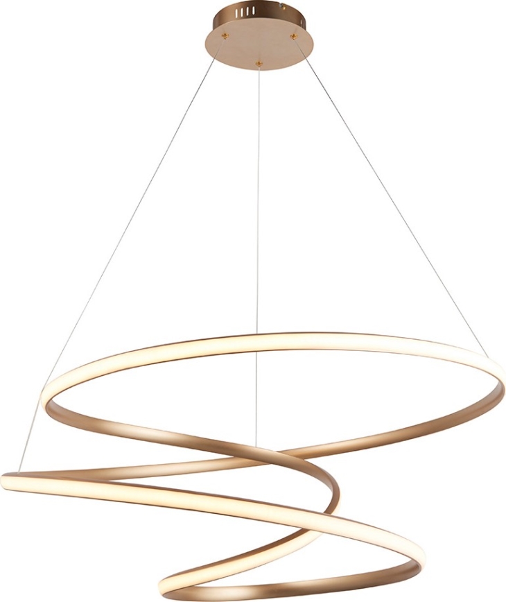 Endon 97639 - TWIRL Dimmable LED cable pendant LED/88W/230V 3000K Gold