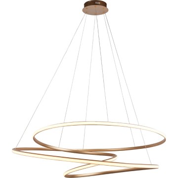 Endon 97645 - TWIRL LED Dimmable Cable-Hung Pendant LED/131W/230V 3000K Gold