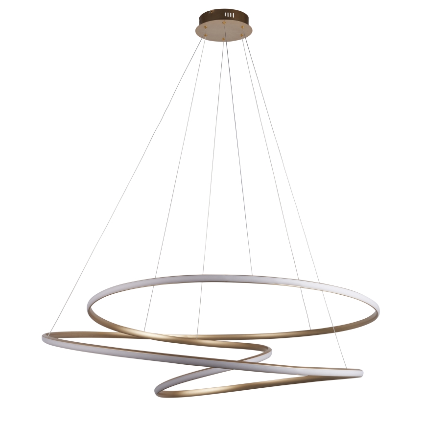 Endon 97645 - TWIRL LED Dimmable Cable-Hung Pendant LED/131W/230V 3000K Gold
