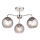 Endon 97971 - DIMPLE 3-Light Flush-Mount Chandelier 3xE14/7W/230V, Polished Chrome/Smoked Grey