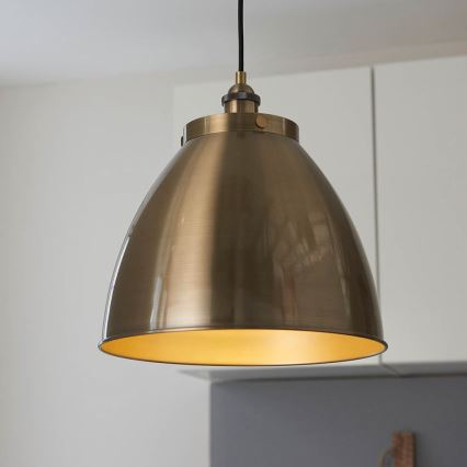 Endon 98744 - FRANKLIN Cable Pendant Light 1xE27/10W/230V Brass