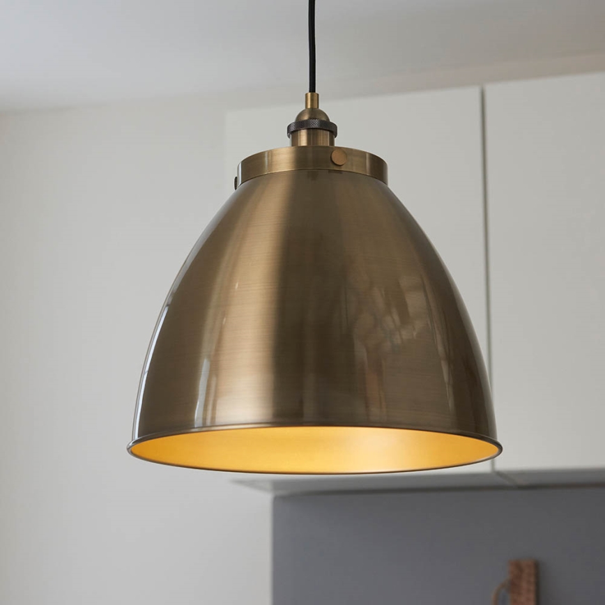 Endon 98744 - FRANKLIN Cable Pendant Light 1xE27/10W/230V Brass