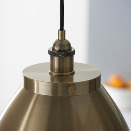 Endon 98744 - FRANKLIN Cable Pendant Light 1xE27/10W/230V Brass