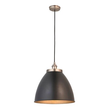 Endon 98749 - FRANKLIN cable-hung pendant light 1xE27/10W/230V black/brass