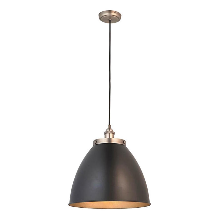 Endon 98749 - FRANKLIN cable-hung pendant light 1xE27/10W/230V black/brass