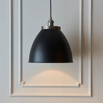 Endon 98749 - FRANKLIN cable-hung pendant light 1xE27/10W/230V black/brass