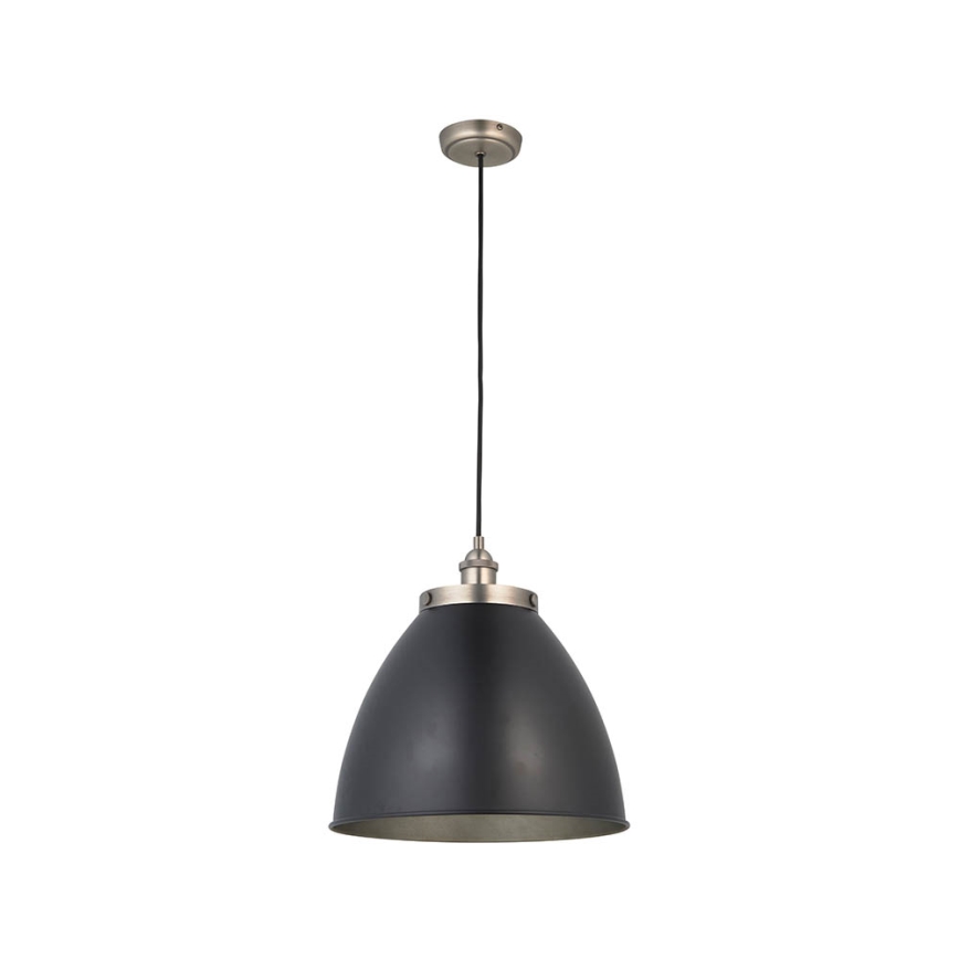 Endon 98749 - FRANKLIN cable-hung pendant light 1xE27/10W/230V black/brass