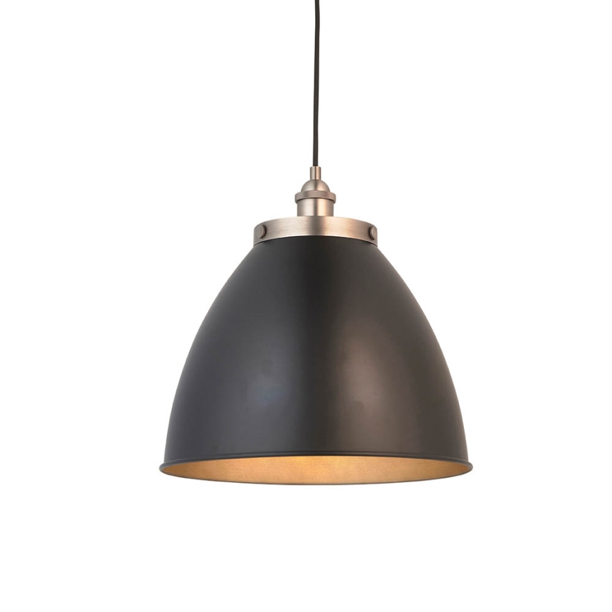 Endon 98749 - FRANKLIN cable-hung pendant light 1xE27/10W/230V black/brass